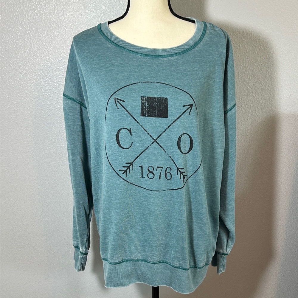 Maurices Teal State Sweatshirt- Colorado